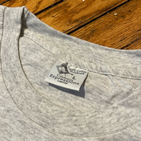 Vintage 90s Mars Comic Graphic Tee Shirt Grey Mens Size Large - Picture 2 of 6